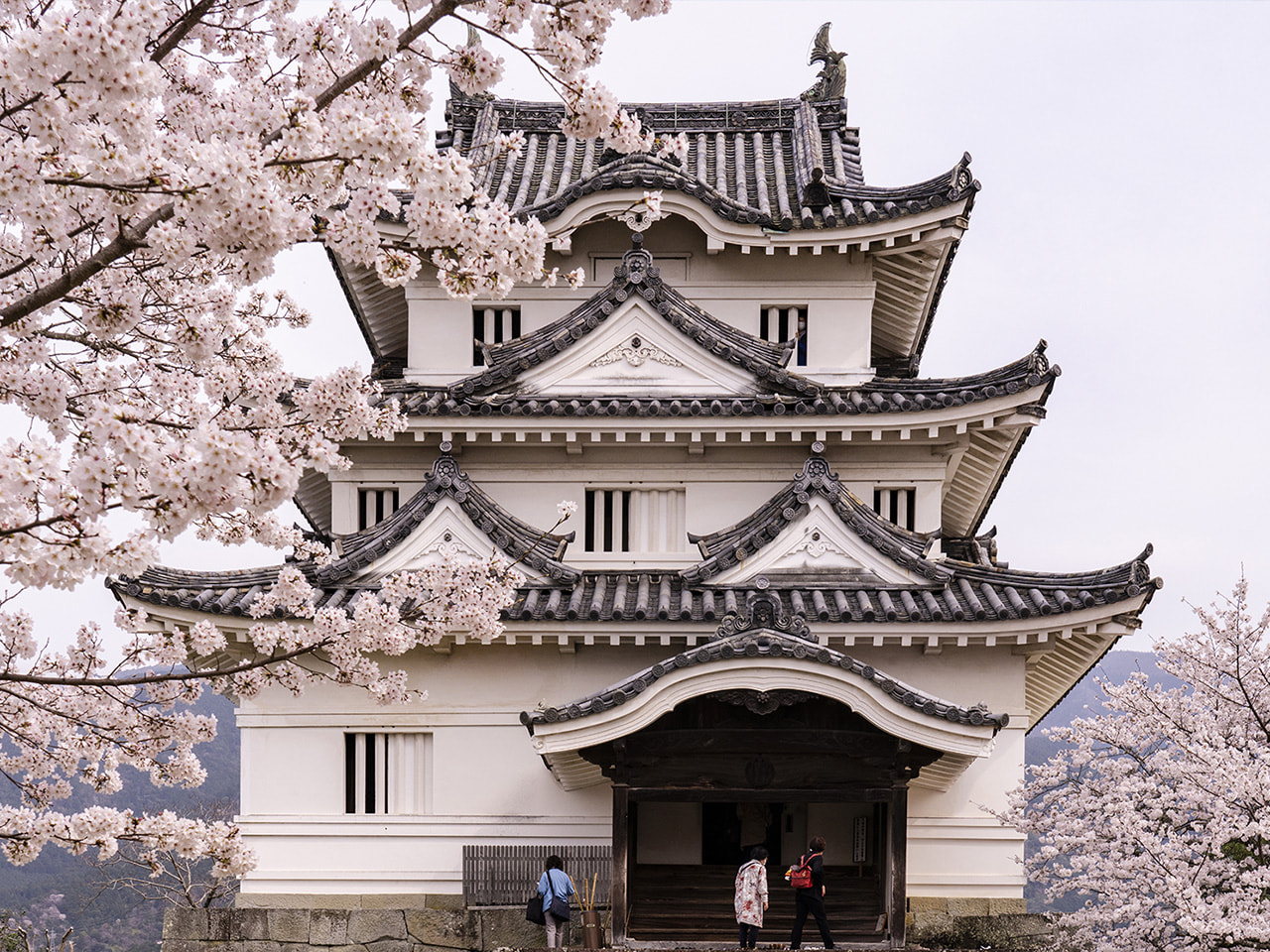 春の宇和島城