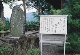 龍光院の芭蕉（ばしょう）の句碑の写真