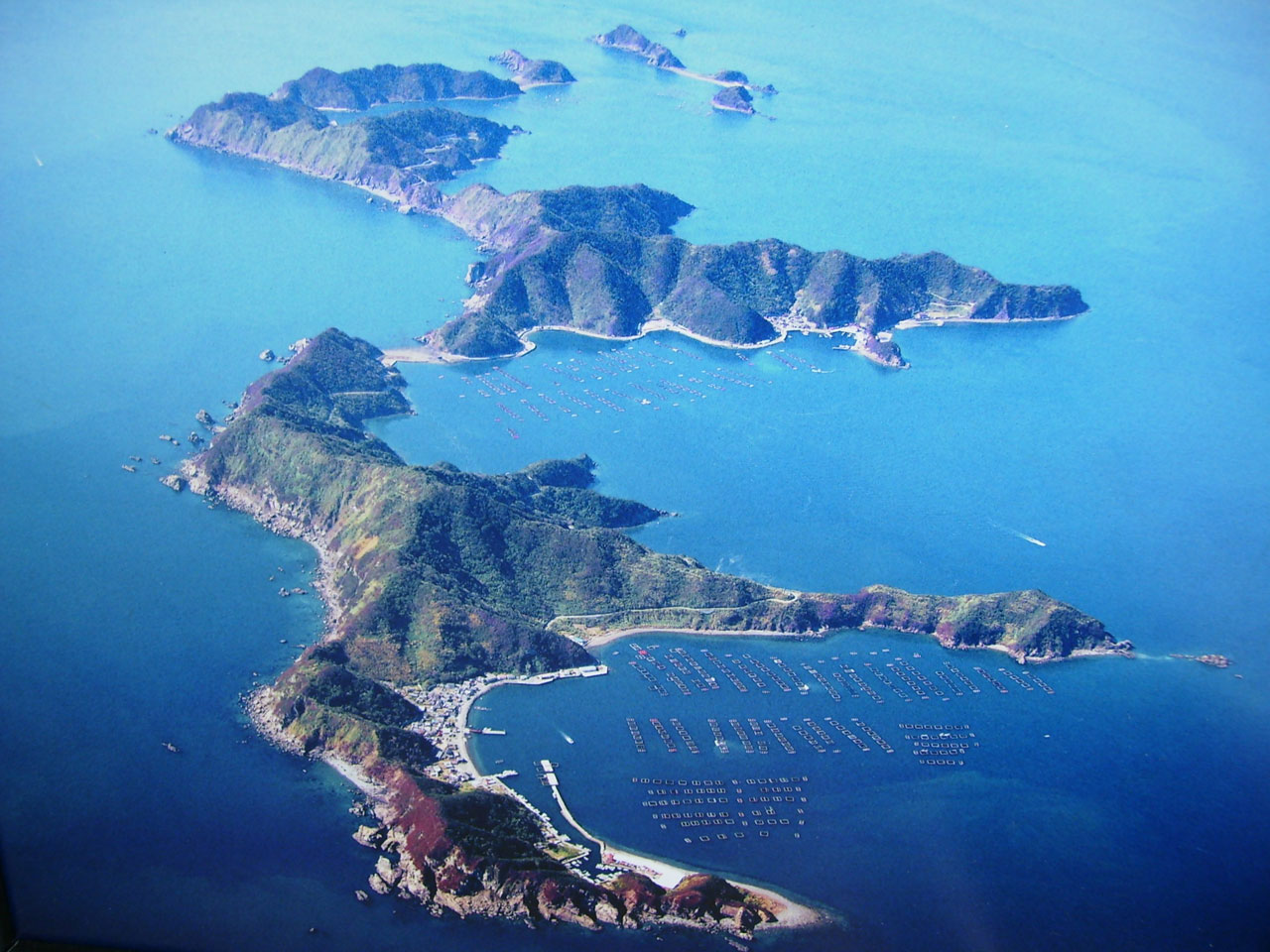 空から見た日振島の写真