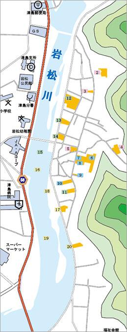 岩松の町並みマップ