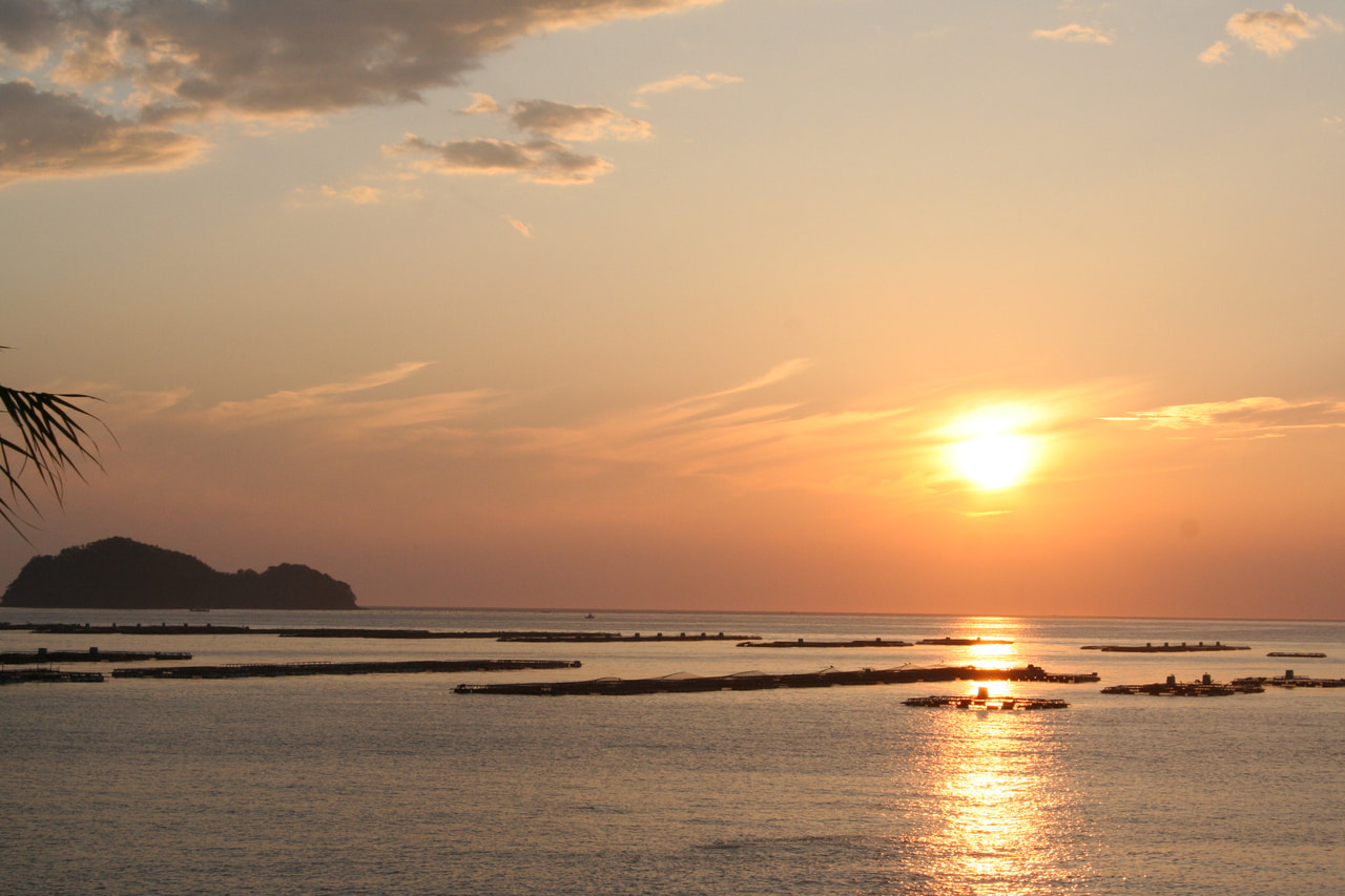 九島の夕日の写真