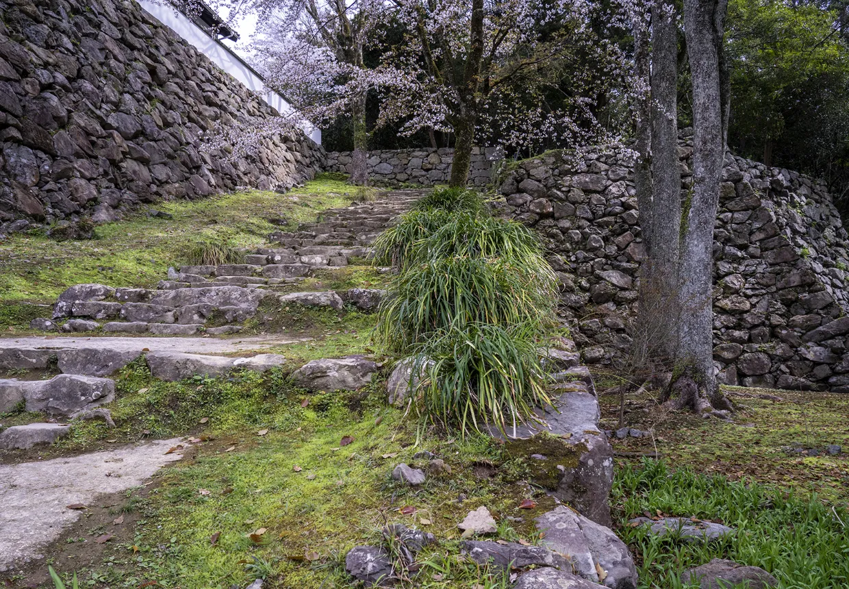 宇和島城　石垣と石段