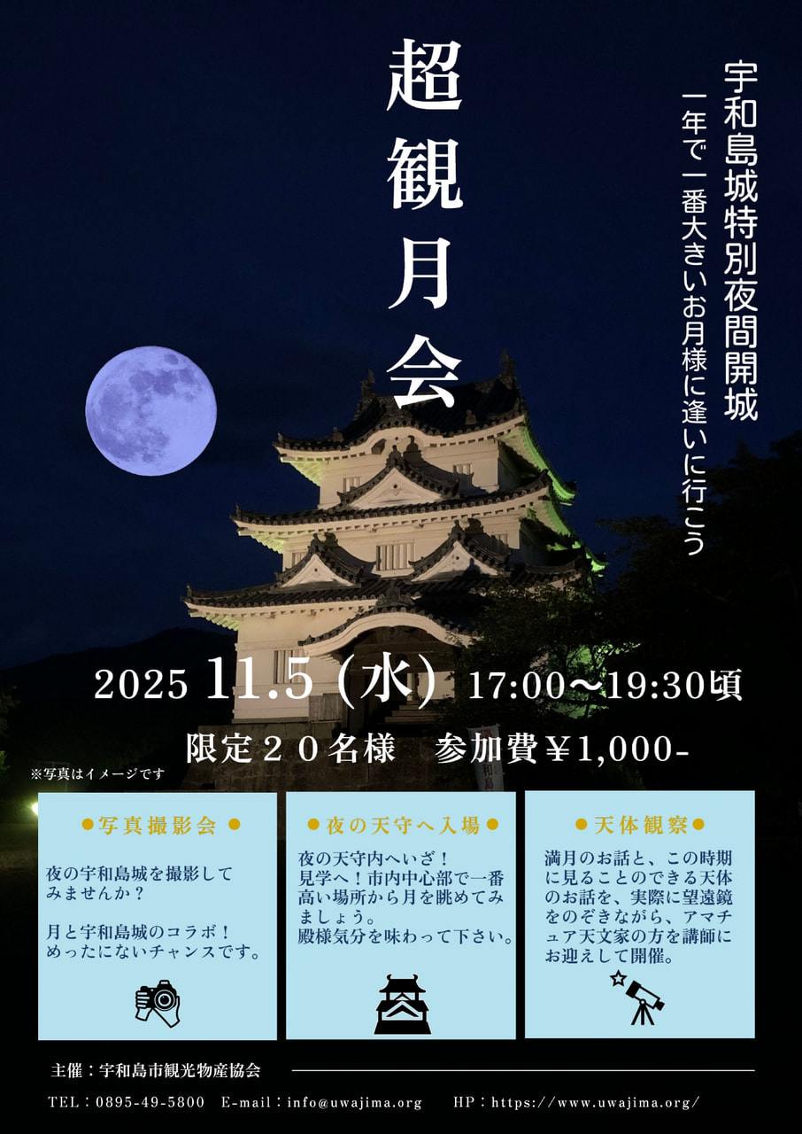 宇和島城特別夜間開城 超観月会